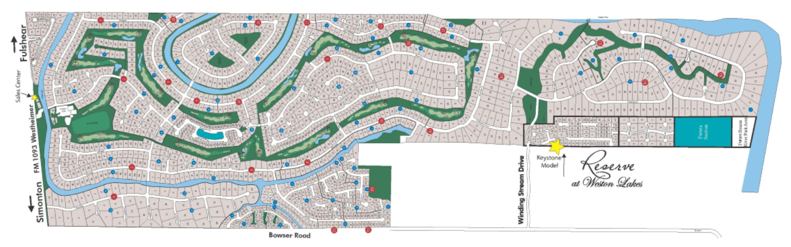 Map of Weston Lakes Neighborhood Weston Lakes Country Club